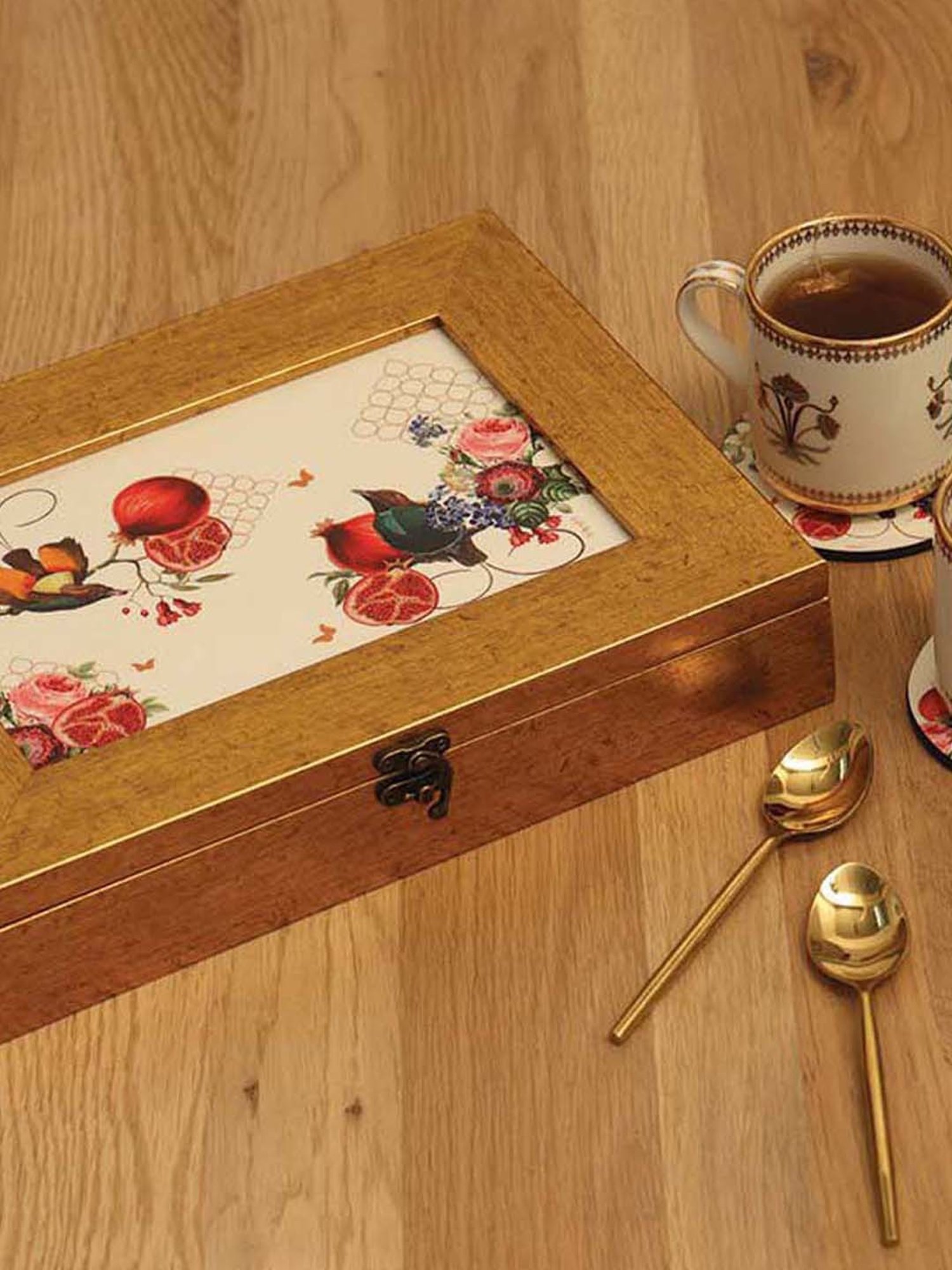 ICRAFT Multicolor Mdf Blossom Series Multipurpose Box