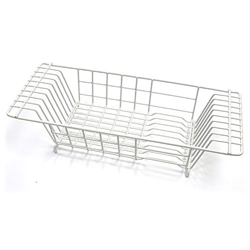 Closetmaid Economical 8 Inch Wide 4.5 Inches High Over the Sink Coated Steel Dish Rack Draining Solution, White (2 Pack)