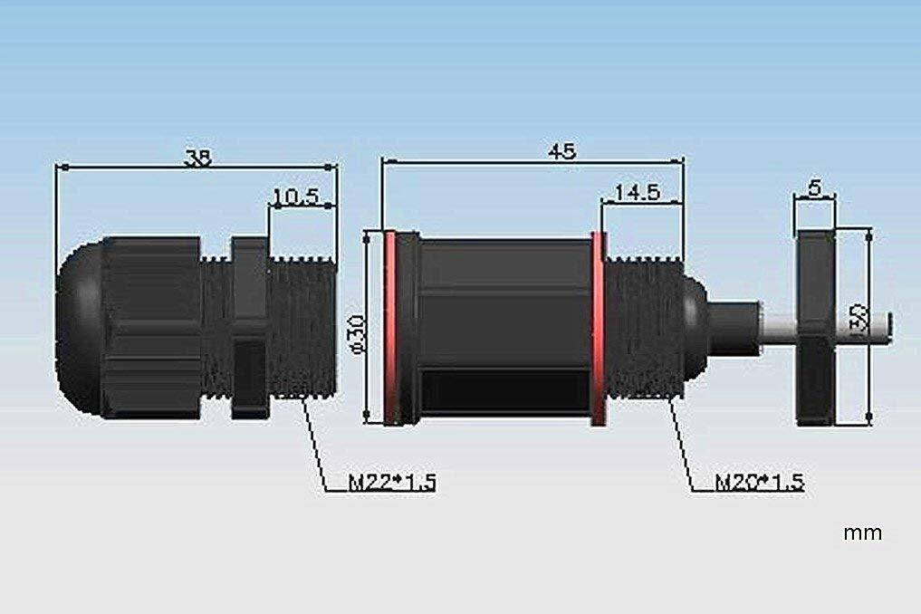 KNACRO RJ45 Connector Ethernet Connector IP67 Waterproof Network Connector With Shielded Anti-interference M22L-SD