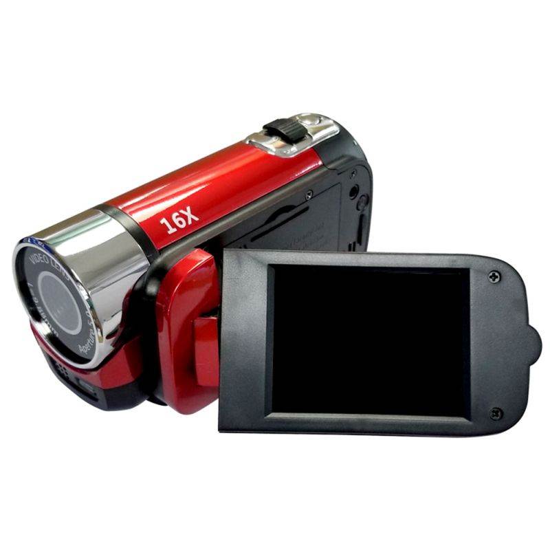 1080P LED Light High Definition Shooting Video Record Portable Camcorder Professional Digital Camera TFT LCD 16MP 16x Zoom DV AV Night Vision Red