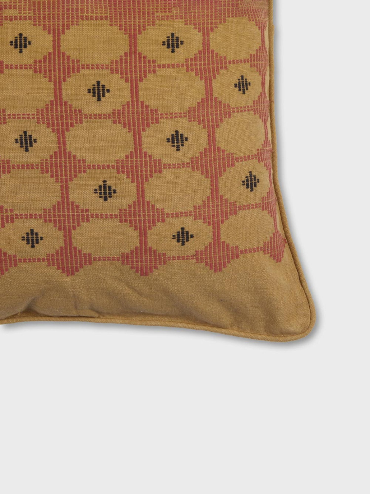 Fabindia Yellow Cotton 66 TC 180 GSM Chattai Cushion Cover