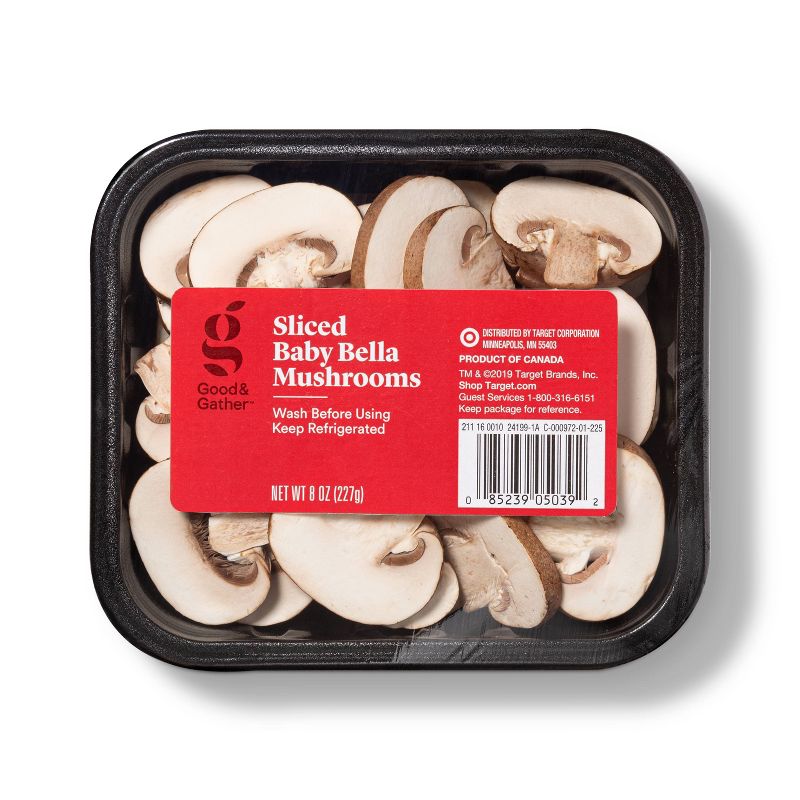 Sliced Baby Bella Mushrooms - 8oz - Good & Gather™