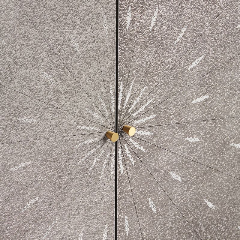 Kolczak Boho Handcrafted Mango Wood 2 Door Cabinet Light Gray - Christopher Knight Home