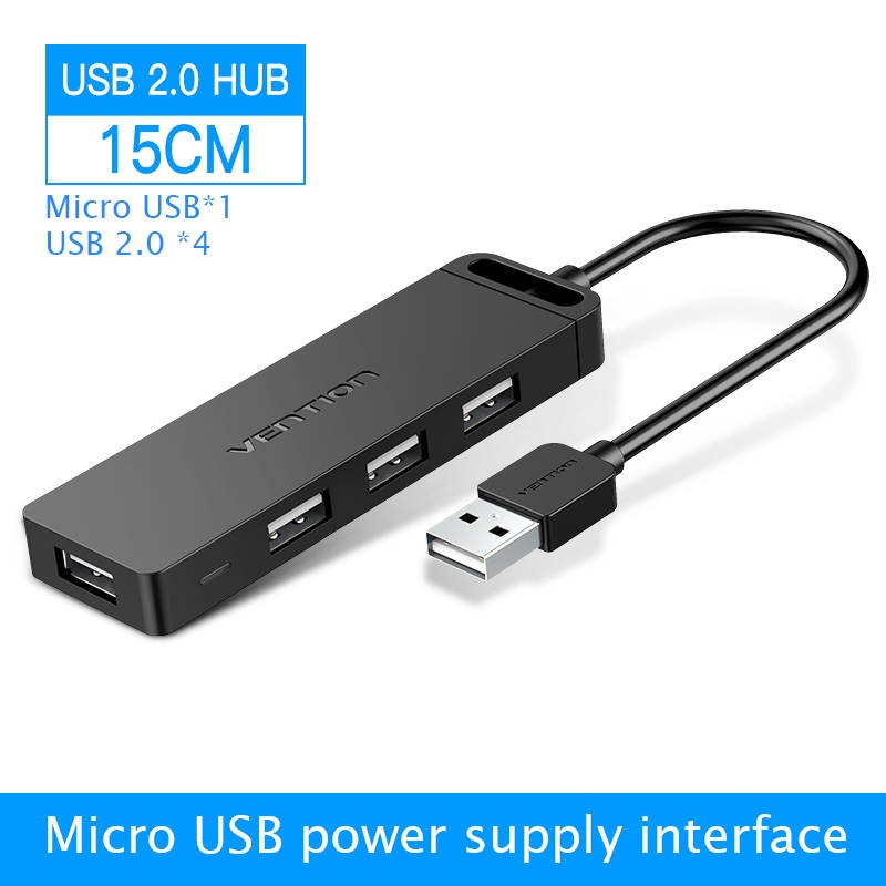 Yijianxi 4-Port USB 2.0 Ultra Slim Data Hub USB Flash Drives