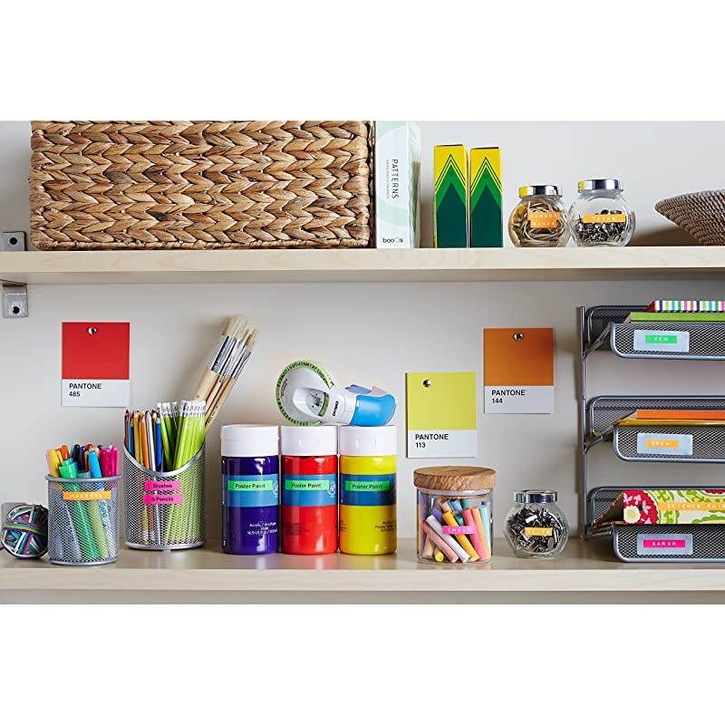 Standard D1 1933238 Labeling Tape Black Print on Neon Tape 12 W x 10 L 1 Cartridge