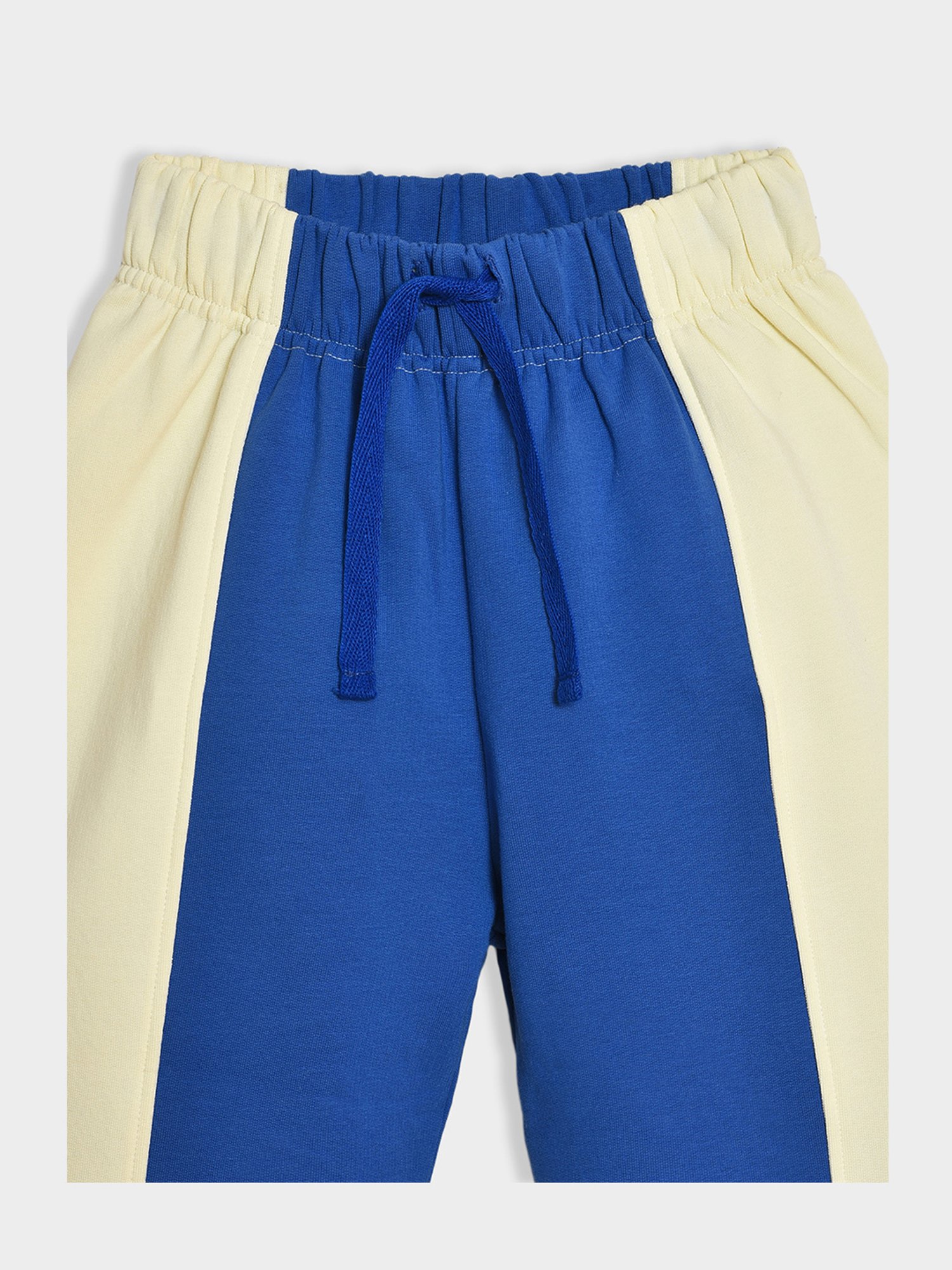 MiArcus Boys Blue & Cream Self Design Full Sleeves Sweatshirt with Joggers