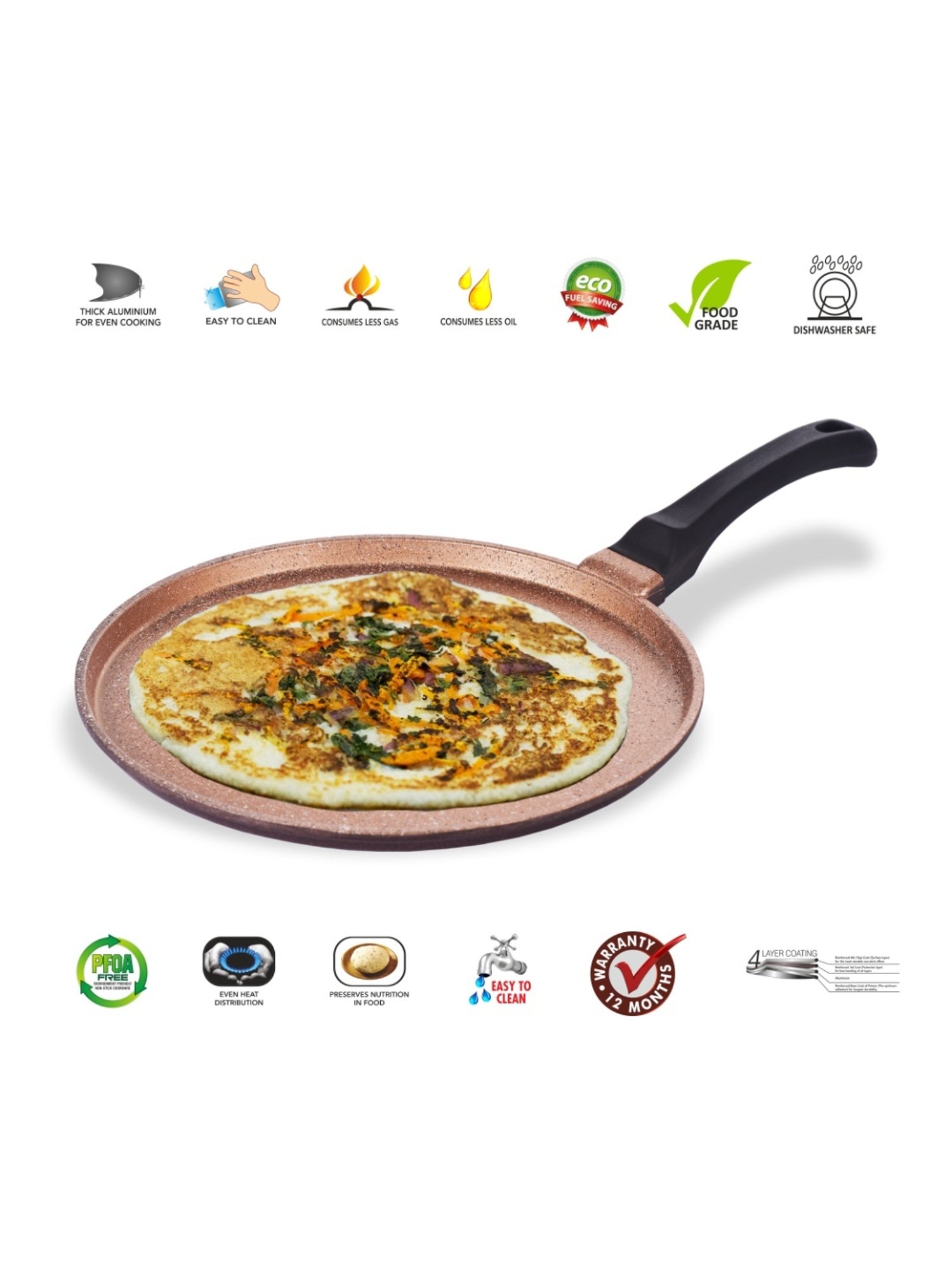 HAZEL Silver Induction Bottom Tope Stainless Steel Patila - 17.7 cm (2500 ml)