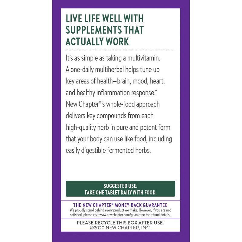 New Chapter Holistic One Daily Multiherbal Tablet - 30ct