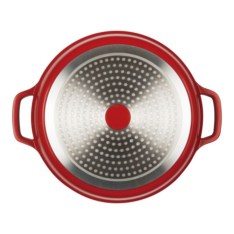 MasterPan 4qt Non-Stick Cast Aluminum Dutch Oven Red