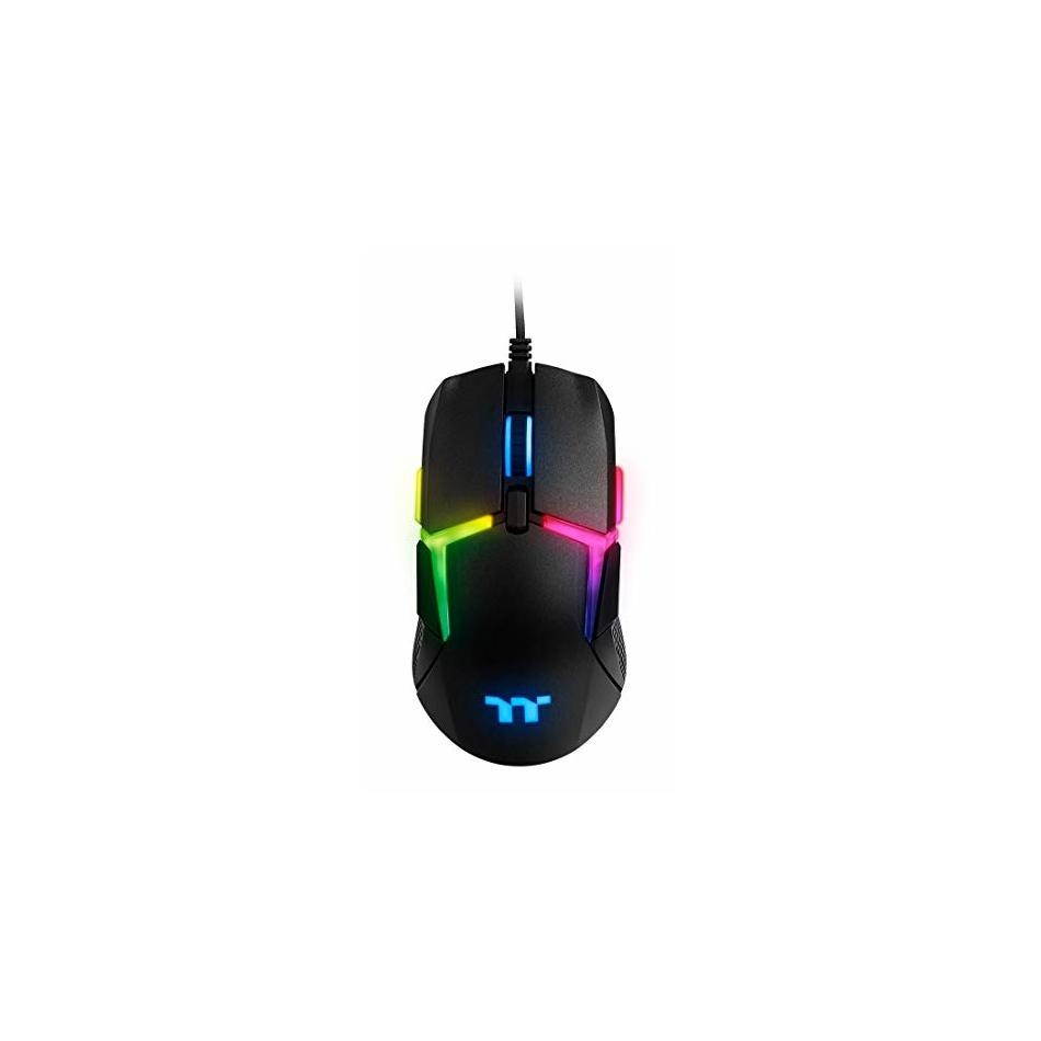 thermaltake level 20 rgb gaming mouse (gmo-lvt-wdoobk-01), black