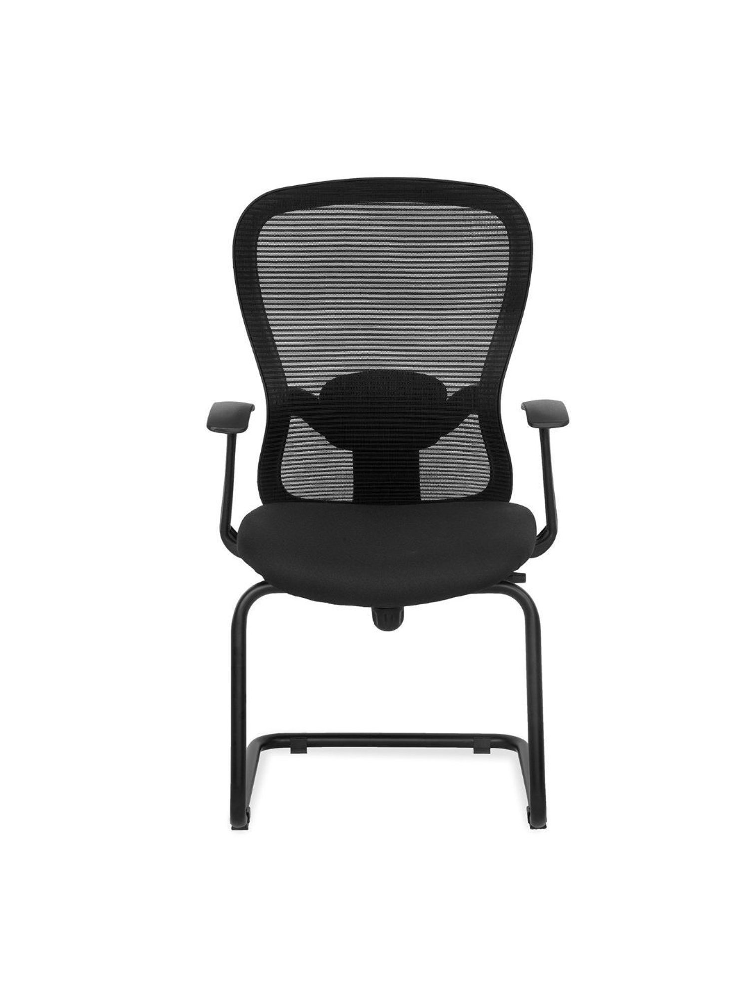 Nilkamal Alba Black Mesh Mid Back Visitor Chair