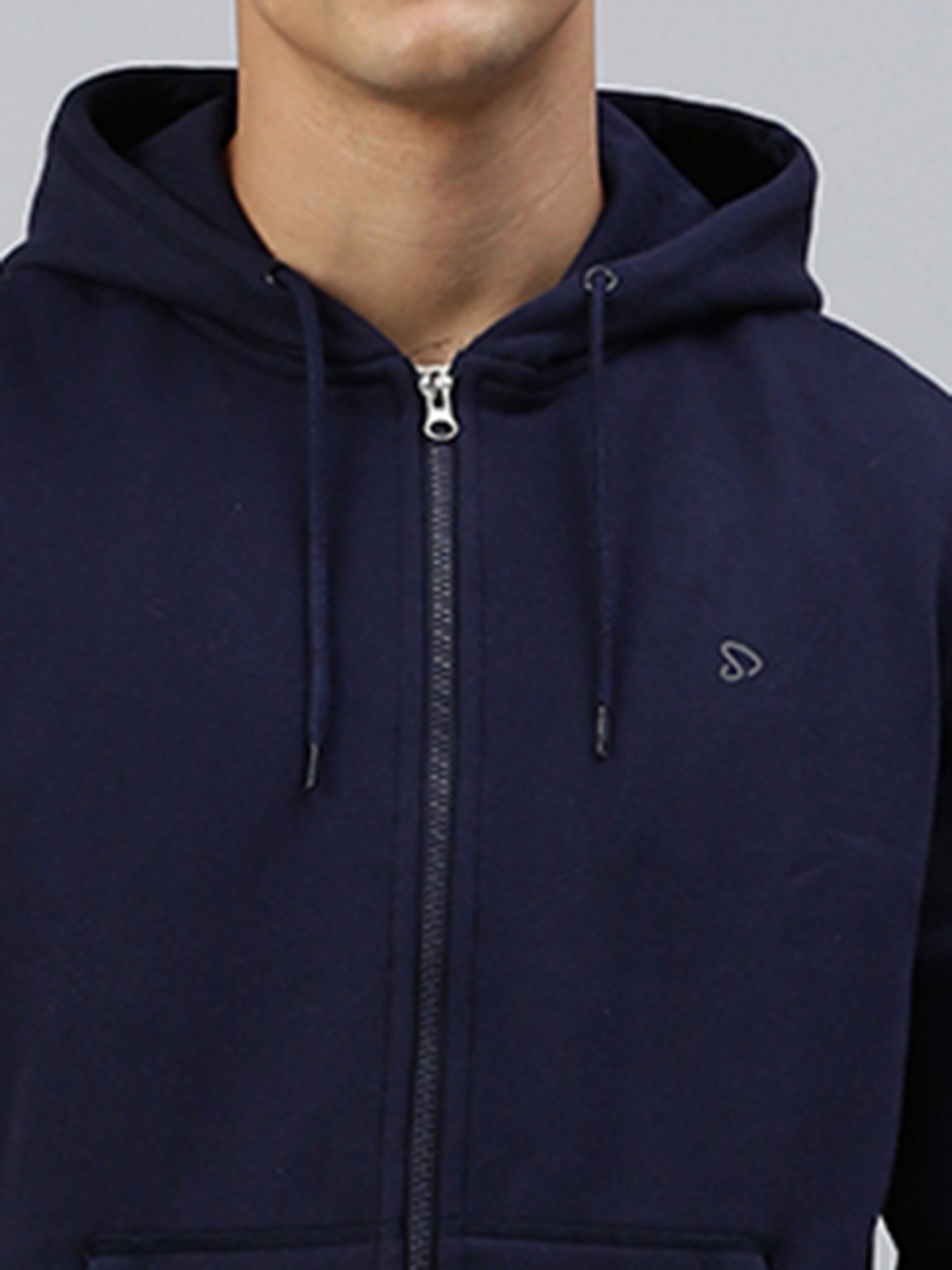 Sporto Navy Regular Fit Hooded Jacket and Joggers Set