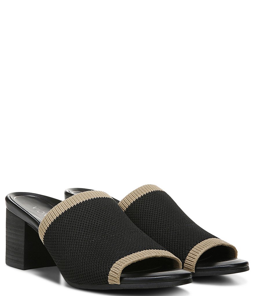 Vionic Fleur Knit Block Heel Mules