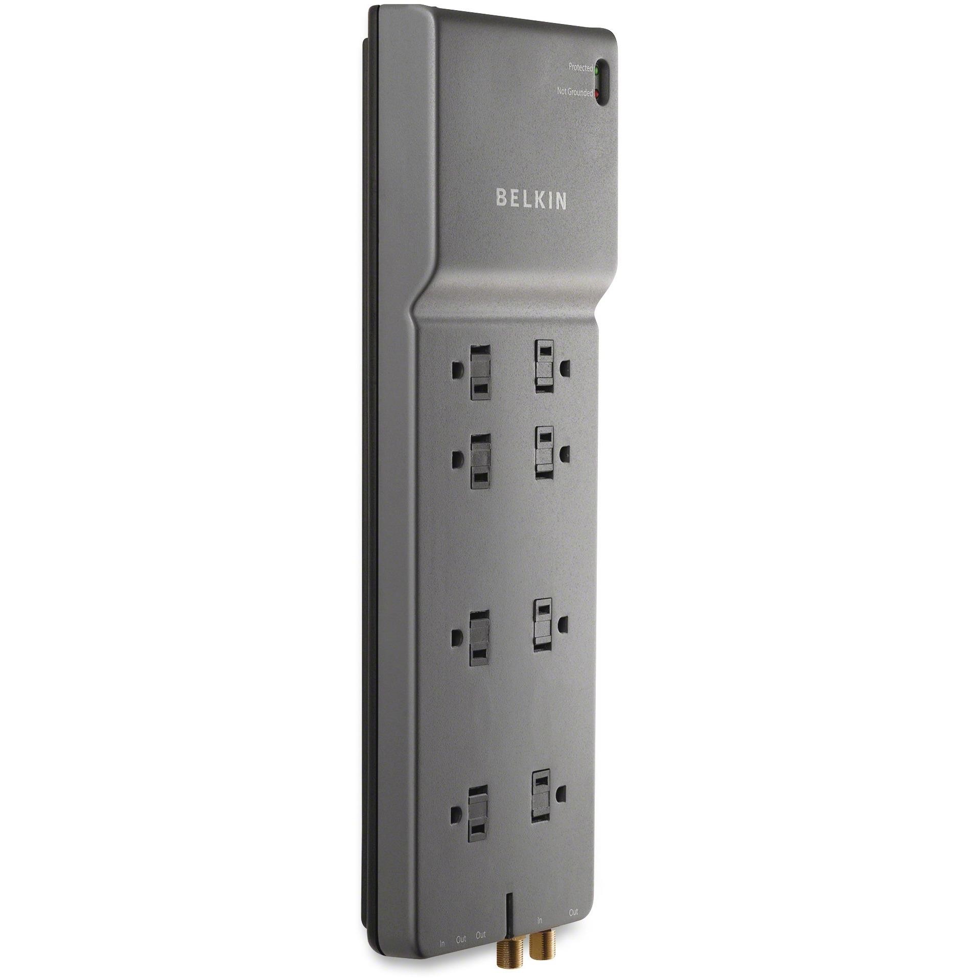 Uninex PS102 RF Remote Control Power Managed 6-Outlet Energy Controlled Surge Protector, Eliminates Standby Idle Electricity Usage, 6-Foot