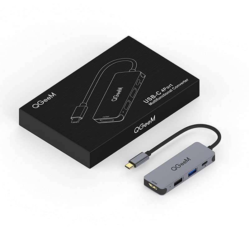 USB C HUB Adapter 4 in 1 USB C to HDMI Adapter with 4K USBC to USB 30Type C to USB 20 100W PD Charger Compatible with MacBook Pro 20192018 IPad ProChromebookXPSUSB C to USB