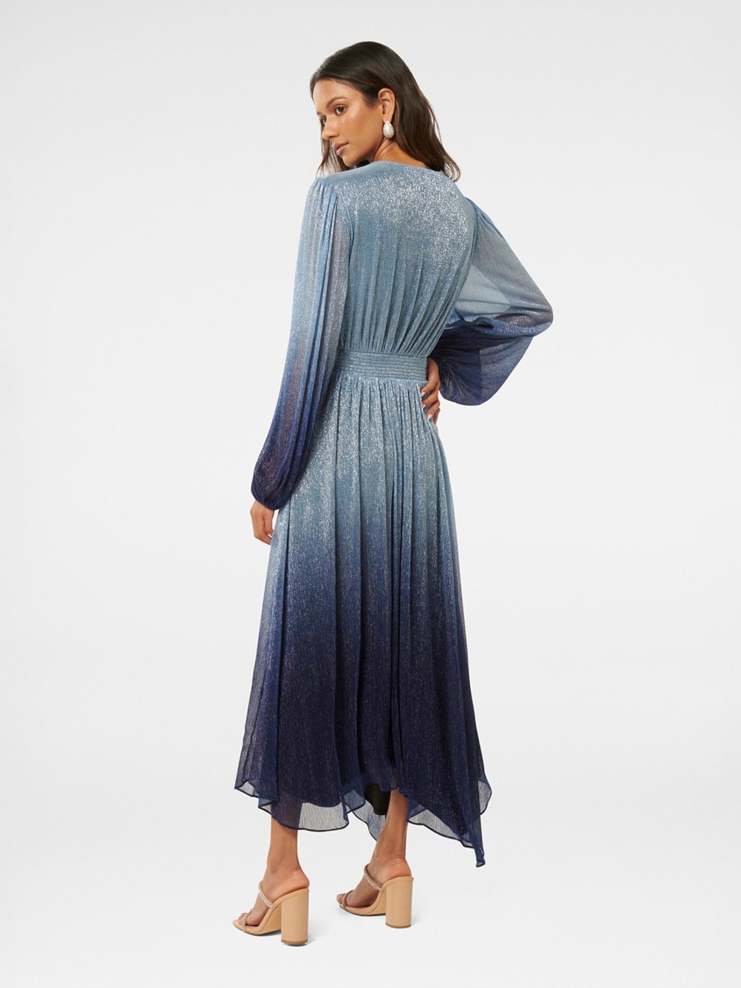 Forever New Gisele Petite Ombre Plisse Maxi Dress