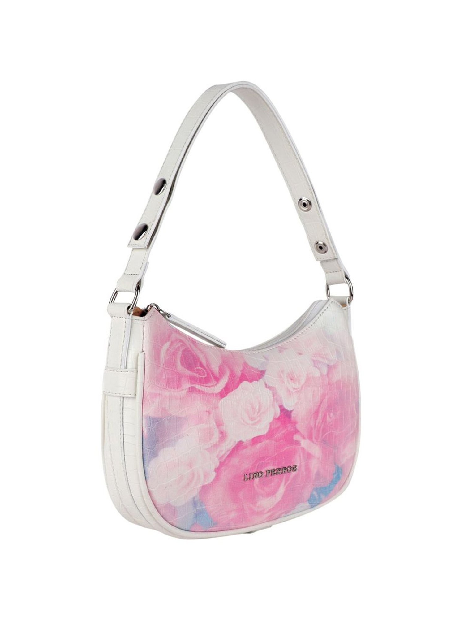 Lino Perros White Printed Medium Shoulder Bag
