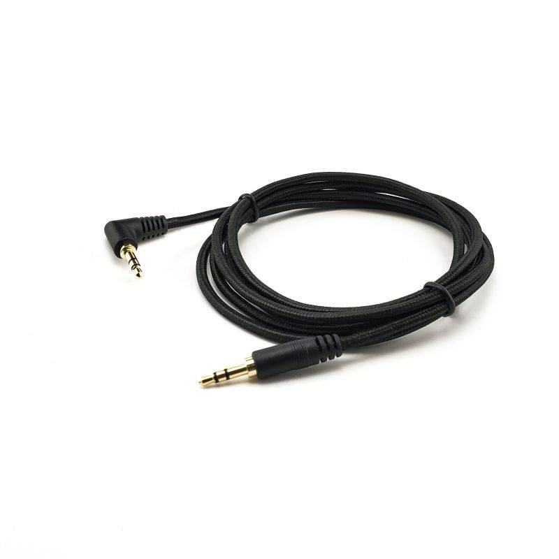 SatelliteSale 3.5mm Male to Male Aux Audio Cable 90 Degree Right Angle 6 Feet