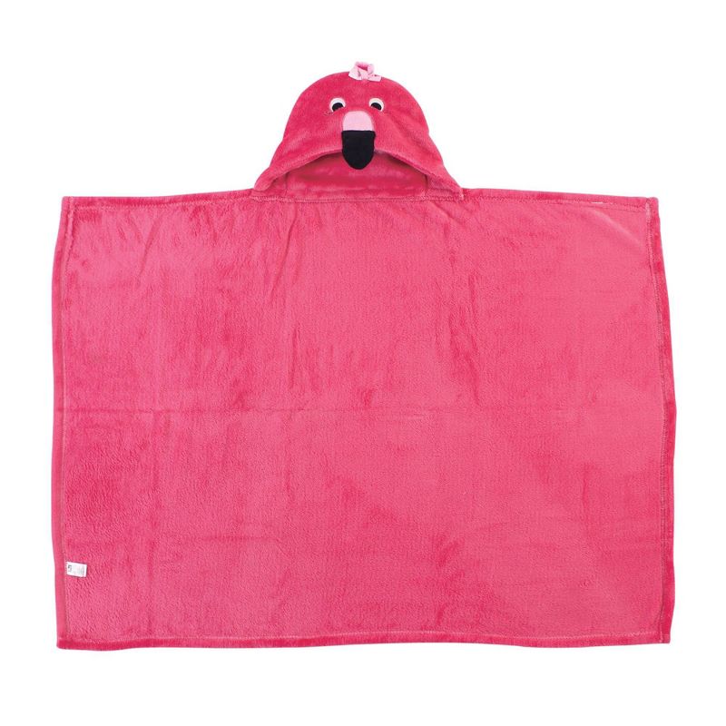 Hudson Baby Unisex Baby and Toddler Hooded Animal Face Plush Blanket - Flamingo One Size