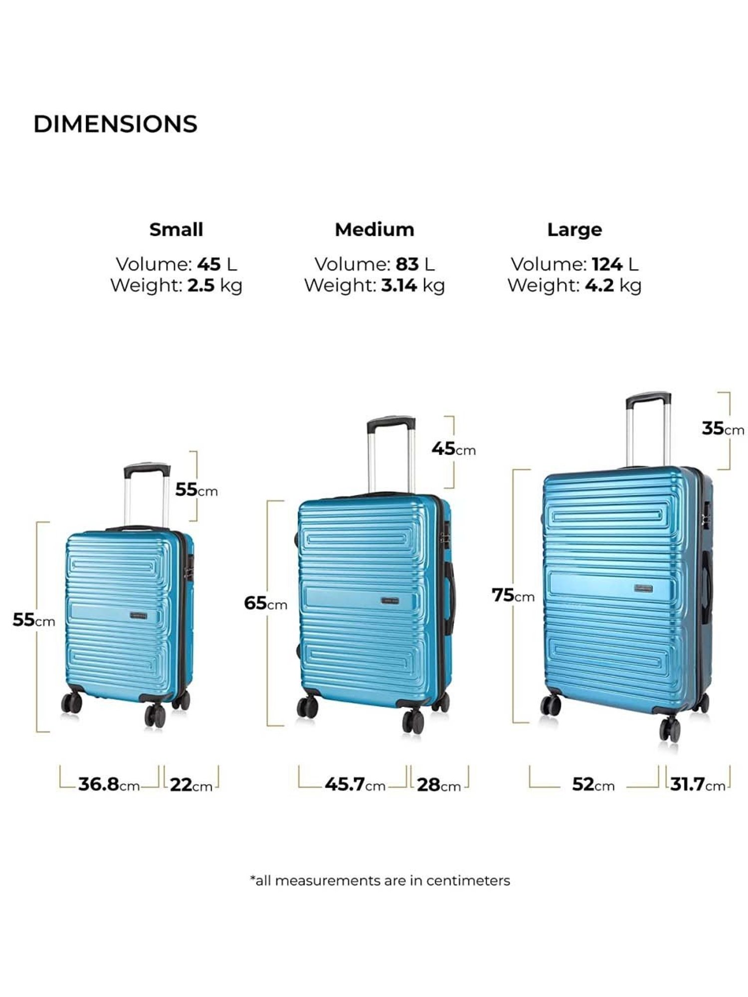 Nasher Miles Dalhousie Hard-Sided Poycarbonate Check-in Titanium Blue 28 inch |75cm Trolley Bag