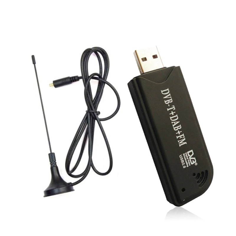 Lejiahong USB2.0 DAB FM DVB-T RTL2832U R820T2 SDR RTL-SDR Dongle Stick Digital TV Tuner Receiver IR Remote with Antenna