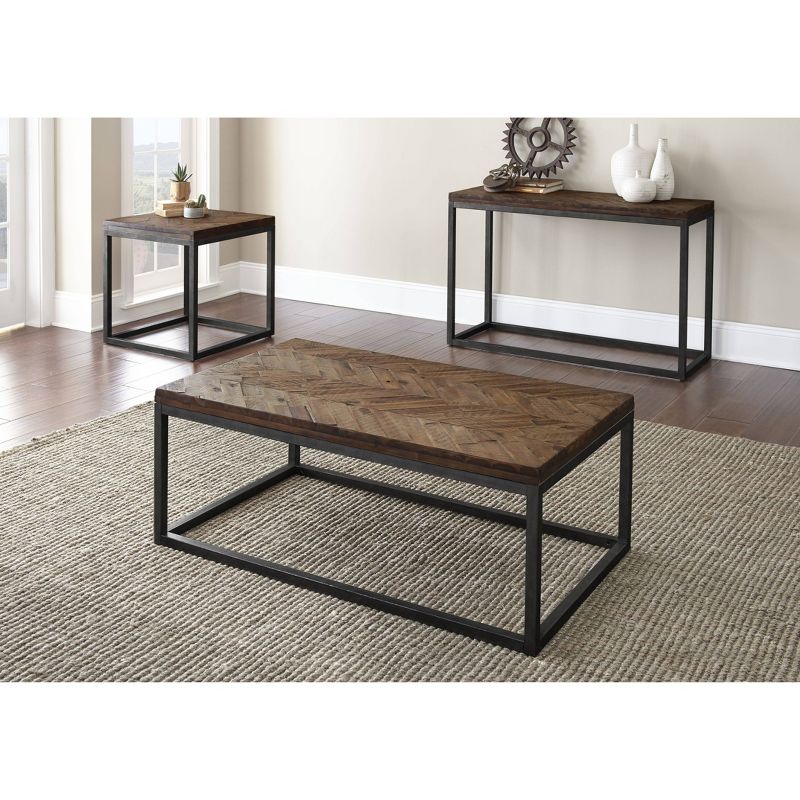 Lorenza End Table Metal Brown - Steve Silver Co.