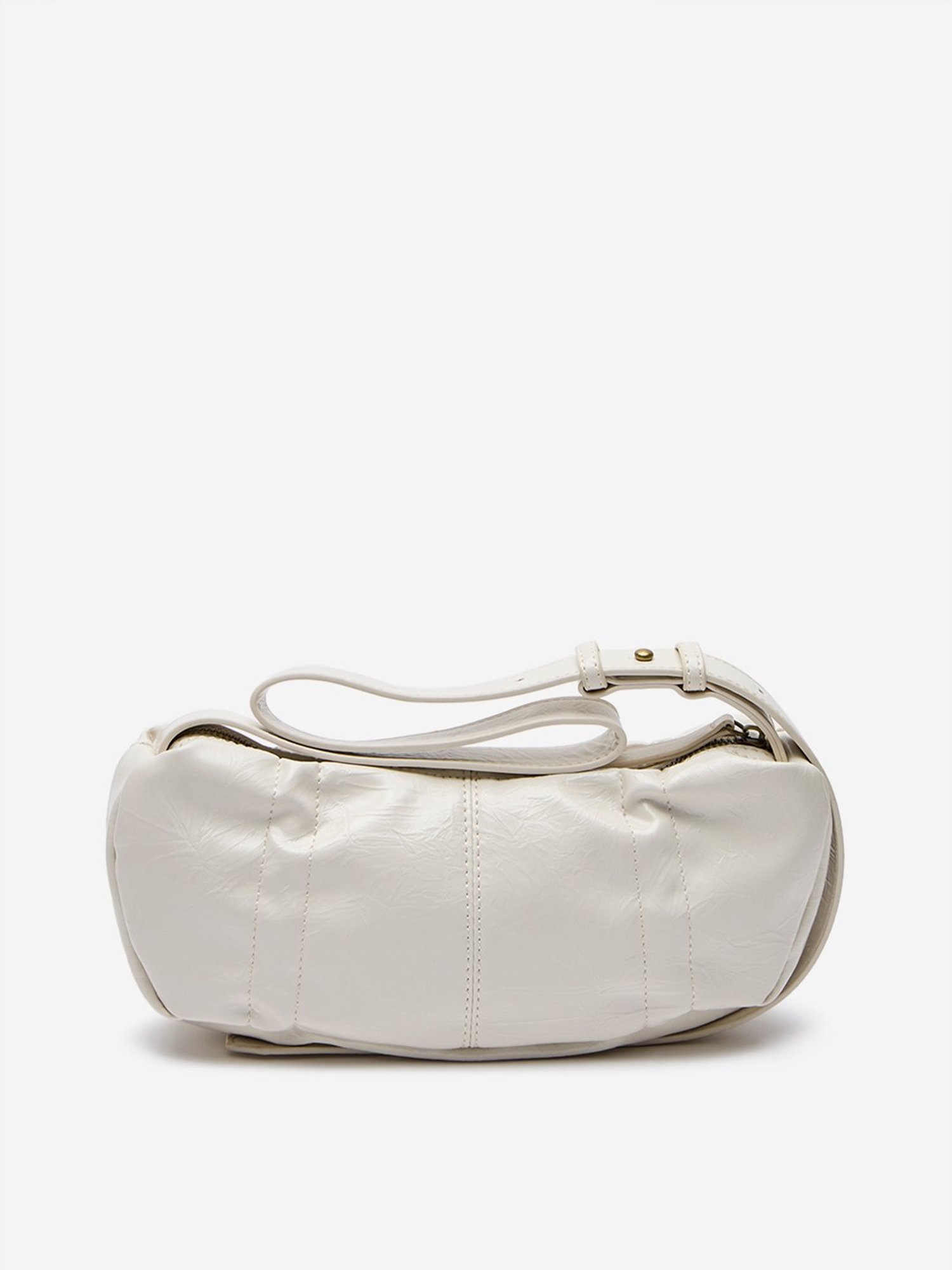 Westside Ivory Tie-Up Design Baguette Bag