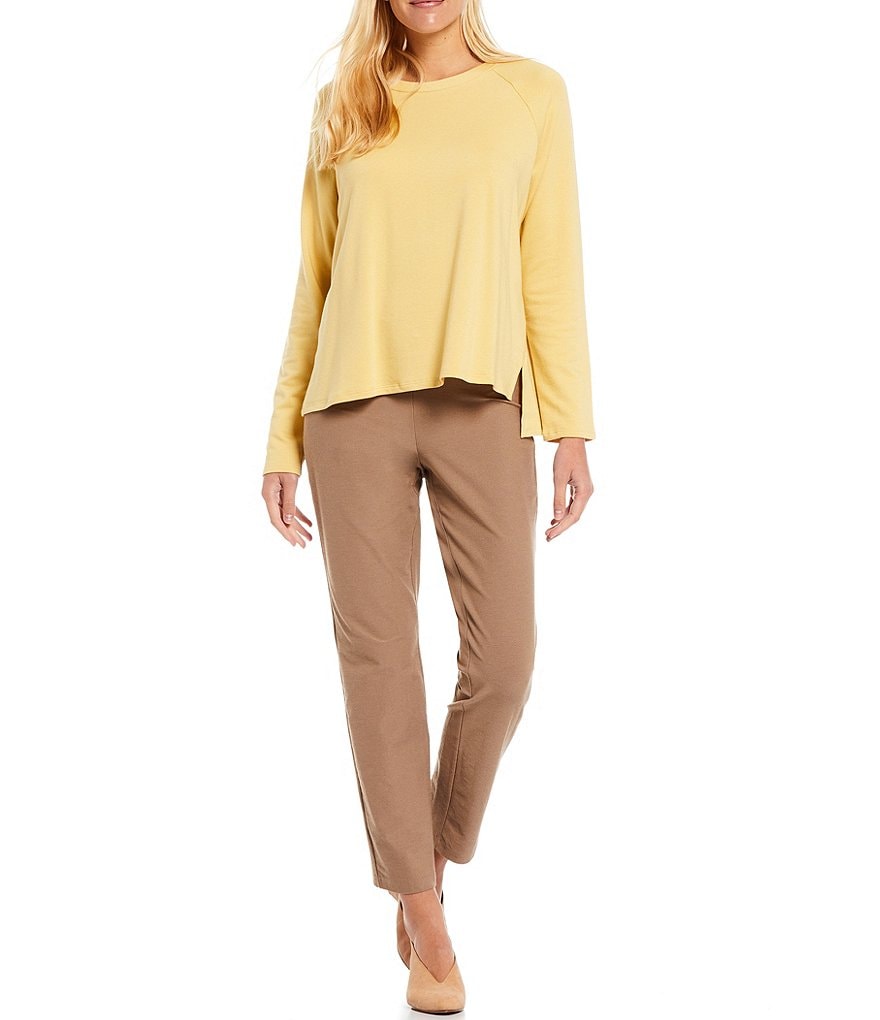 Eileen Fisher Washable Stretch Crepe Slim Ankle Pants