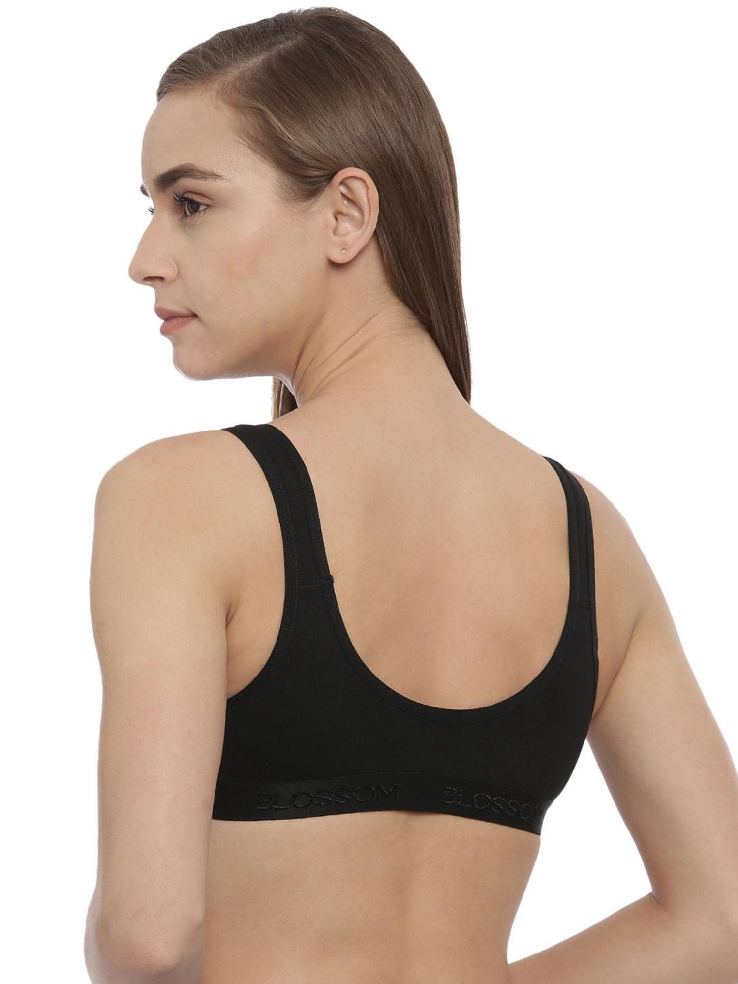 BLOSSOM Black Full Coverage Sports Bra