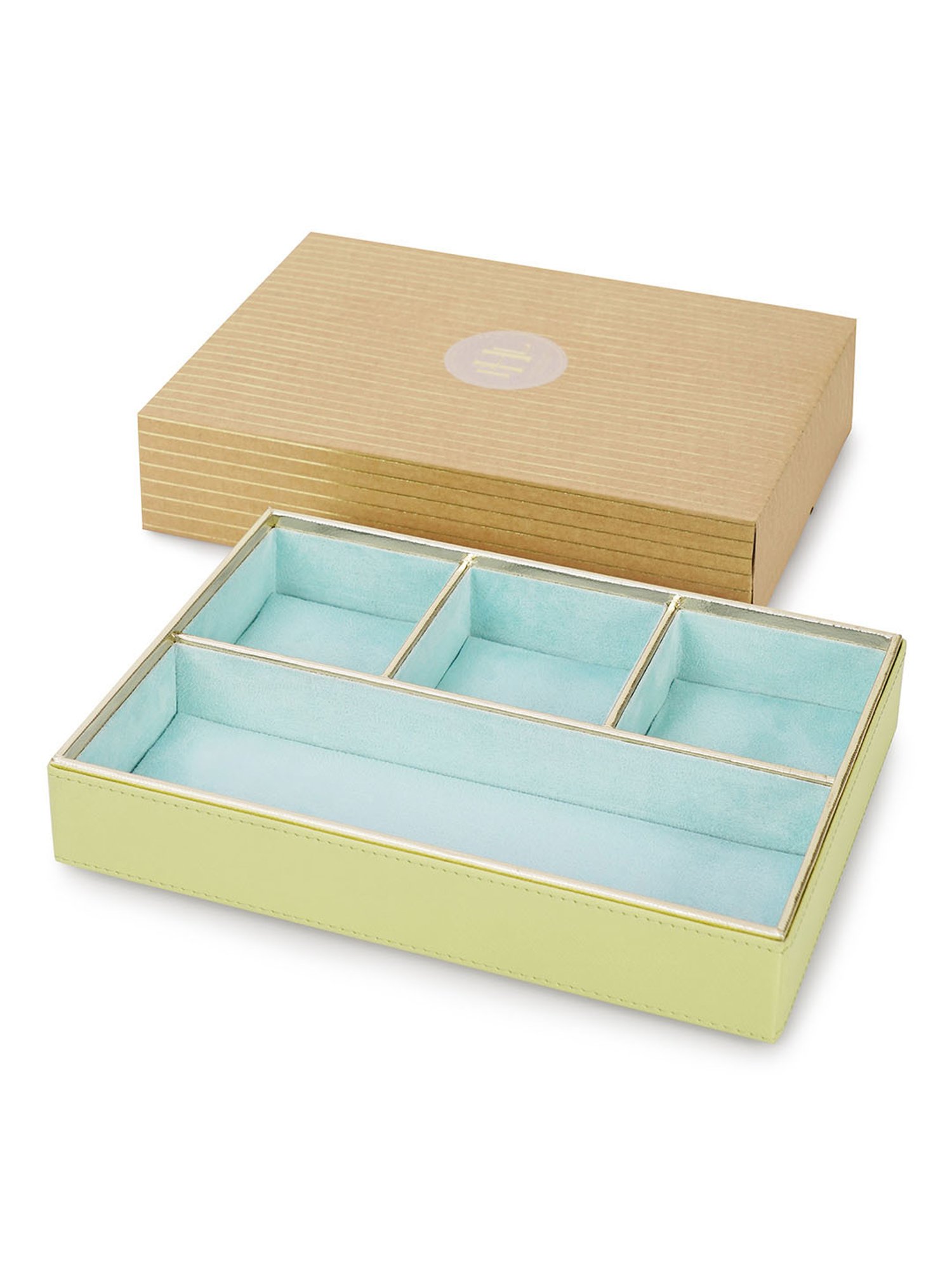 Pure Home and Living Green Faux Leather Organisers