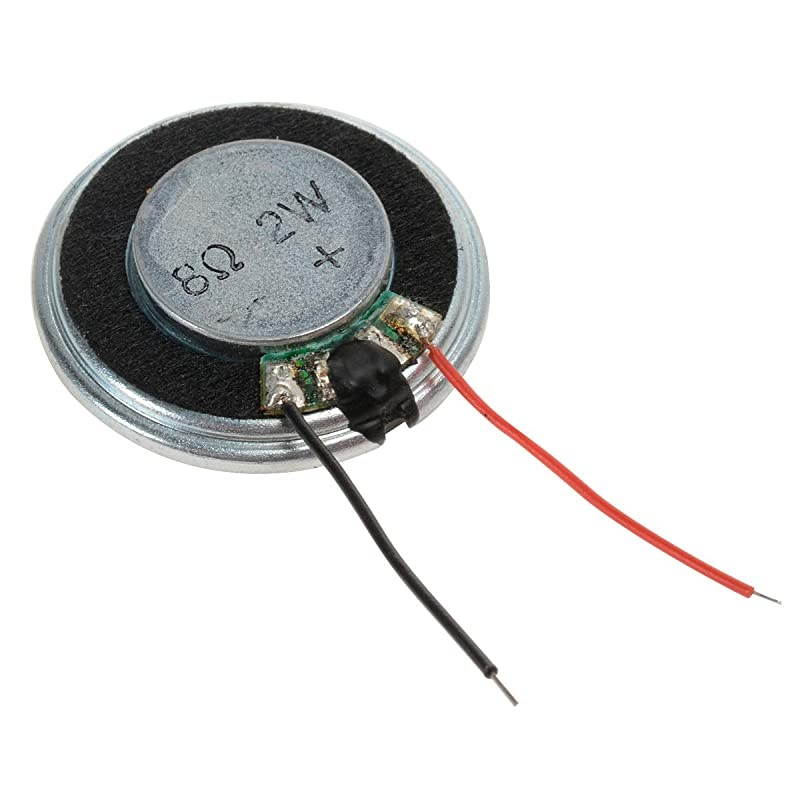 2W 8 Ohm Micro Internal Speaker Magnet Loudspeaker 28mm Dia Round Metal Shell Wire DIY Slim PC Laptop4Pcs