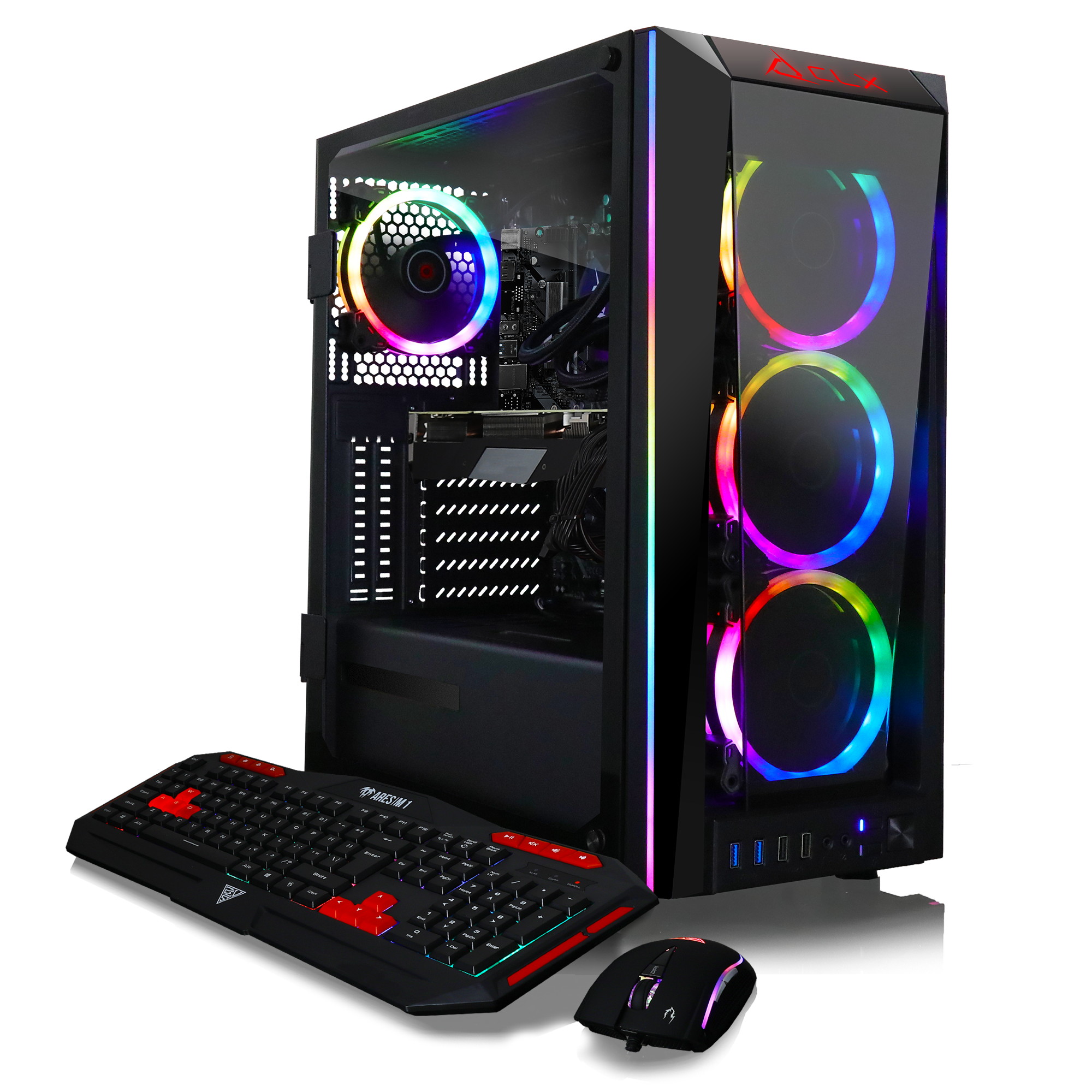 CLX SET - Liquid Cooled Intel Core i9 9900KF 3.6Ghz 8-Core Processor, 16GB DDR4 Memory, GeForce RTX 3070 8GB GDDR6 Graphics, 480GB SSD, 2TB HDD, WiFi, Windows 10 Home 64-bit