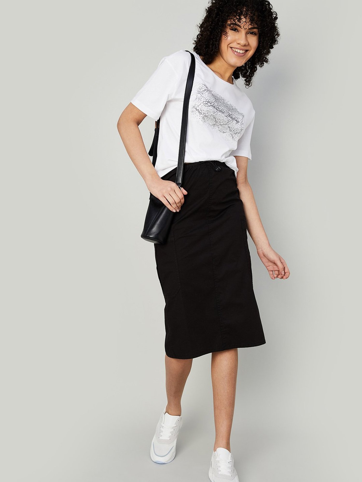 Fame Forever by Lifestyle White Printed Top