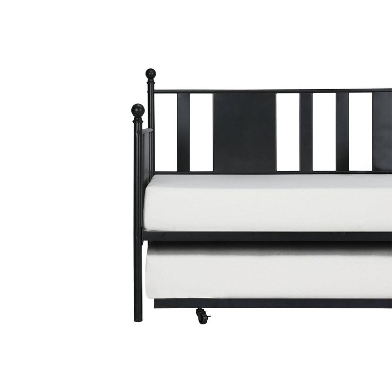 Twin Lisa Contemporary Metal Bed Black - Room & Joy
