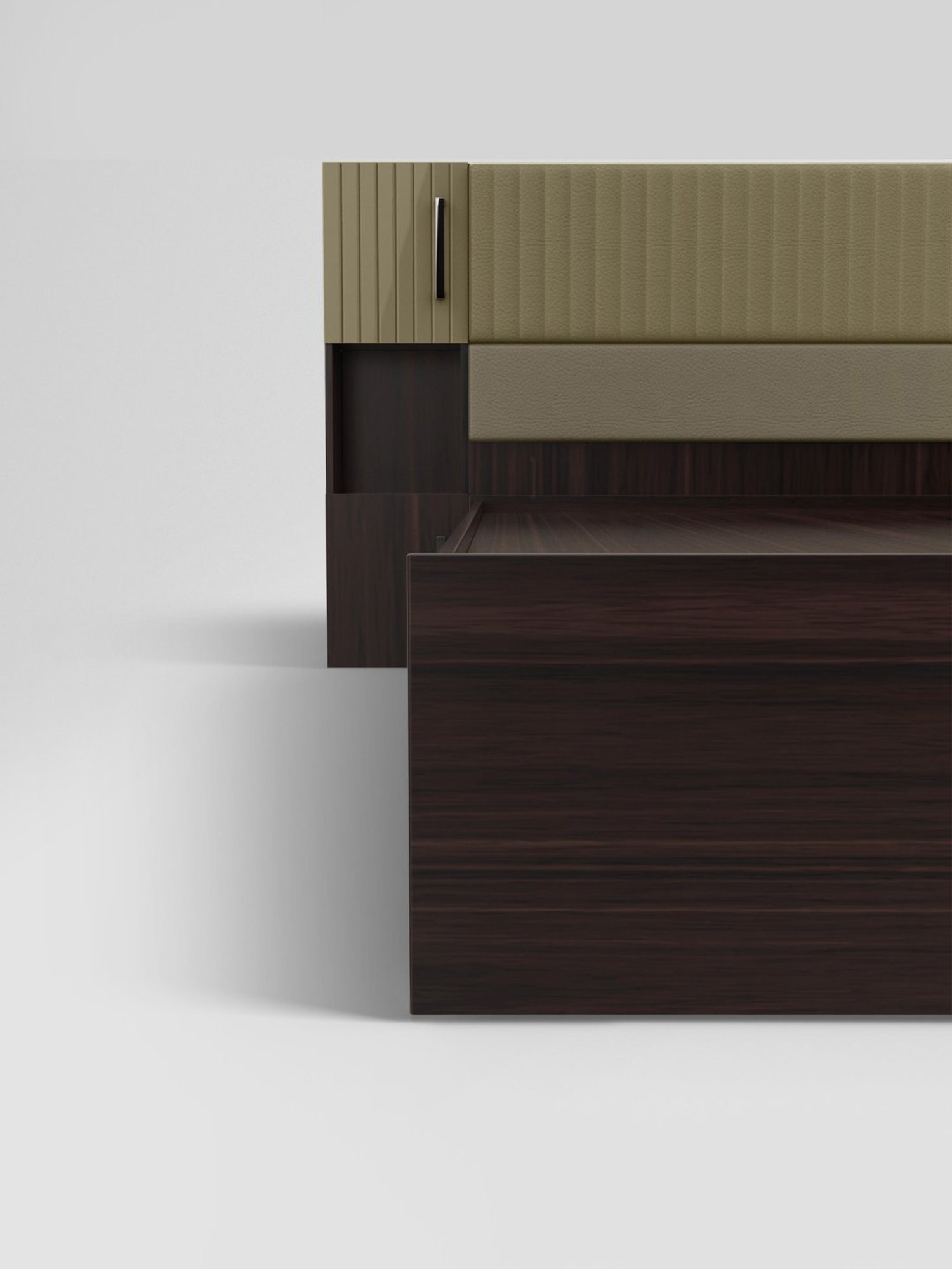 Nilkamal Riva Black Engineered Wood King Size Bed with Storage