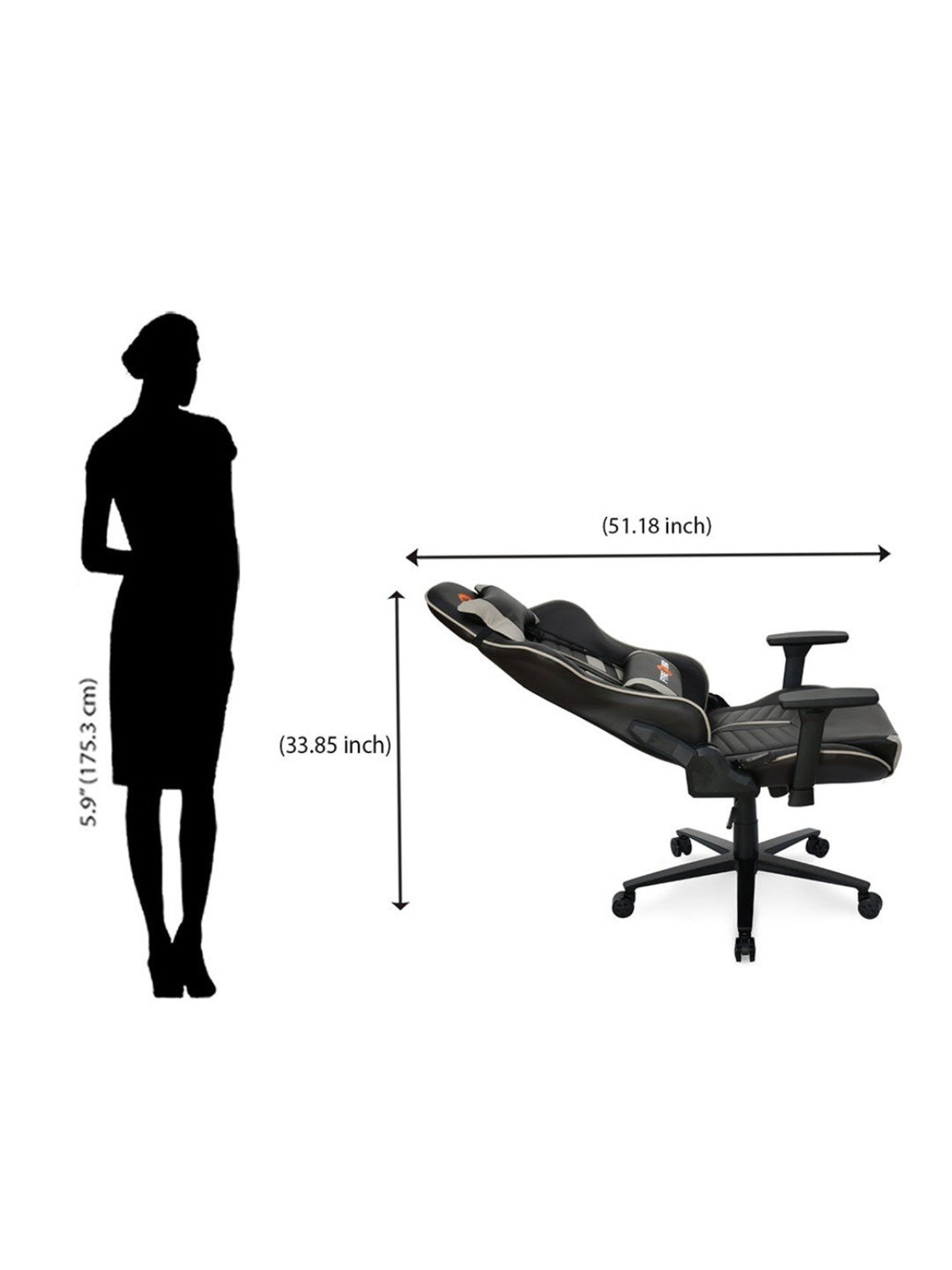 Nilkamal Razos Brown & Beige Leather Gaming Chair