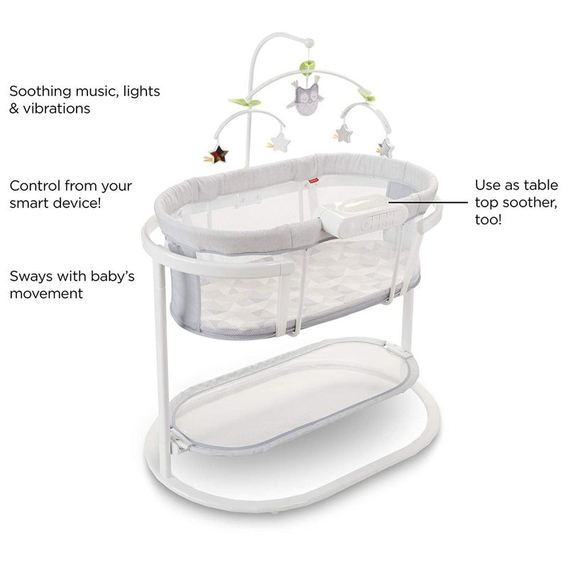 Simmons Kids' Silent Auto Gliding Deluxe Bassinet - Embossed Paisley