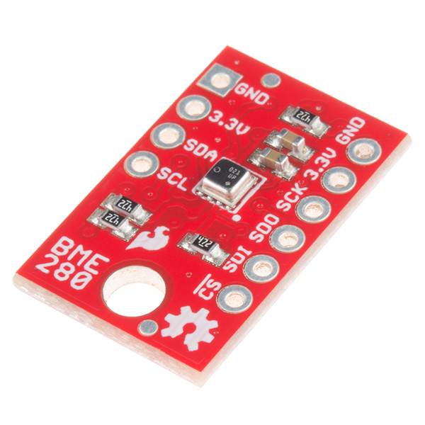 SparkFun Atmospheric Sensor Breakout - BME280 Measure Weather with Barometric pressure Relative Humidity Temperature Small Footprint I2C & SPI Communications Interface Operating Voltage 3.3V Low Power