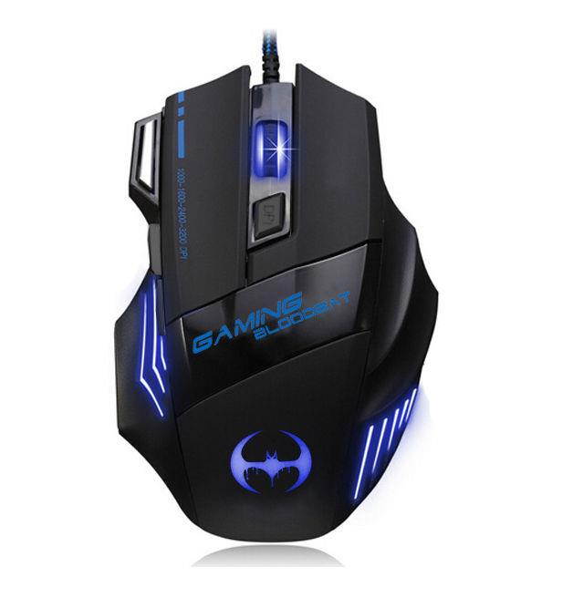 8D 3200DPI T80 Blood Bat Optical 7 Buttons Usb Wired Gaming Mouse LOL WOW CF FPS