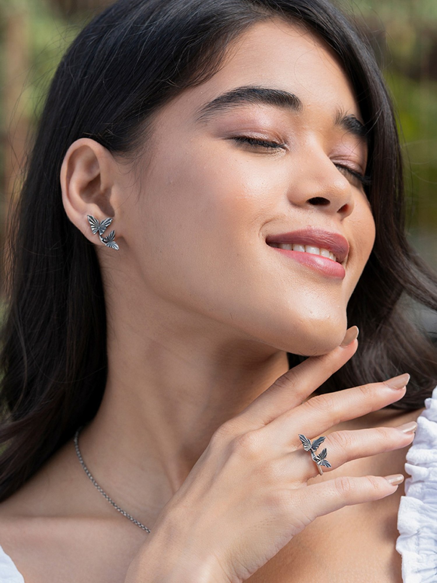 Shaya 92.5 Sterling Silver Chasing My Impromptu Opportunities Earrings for Women