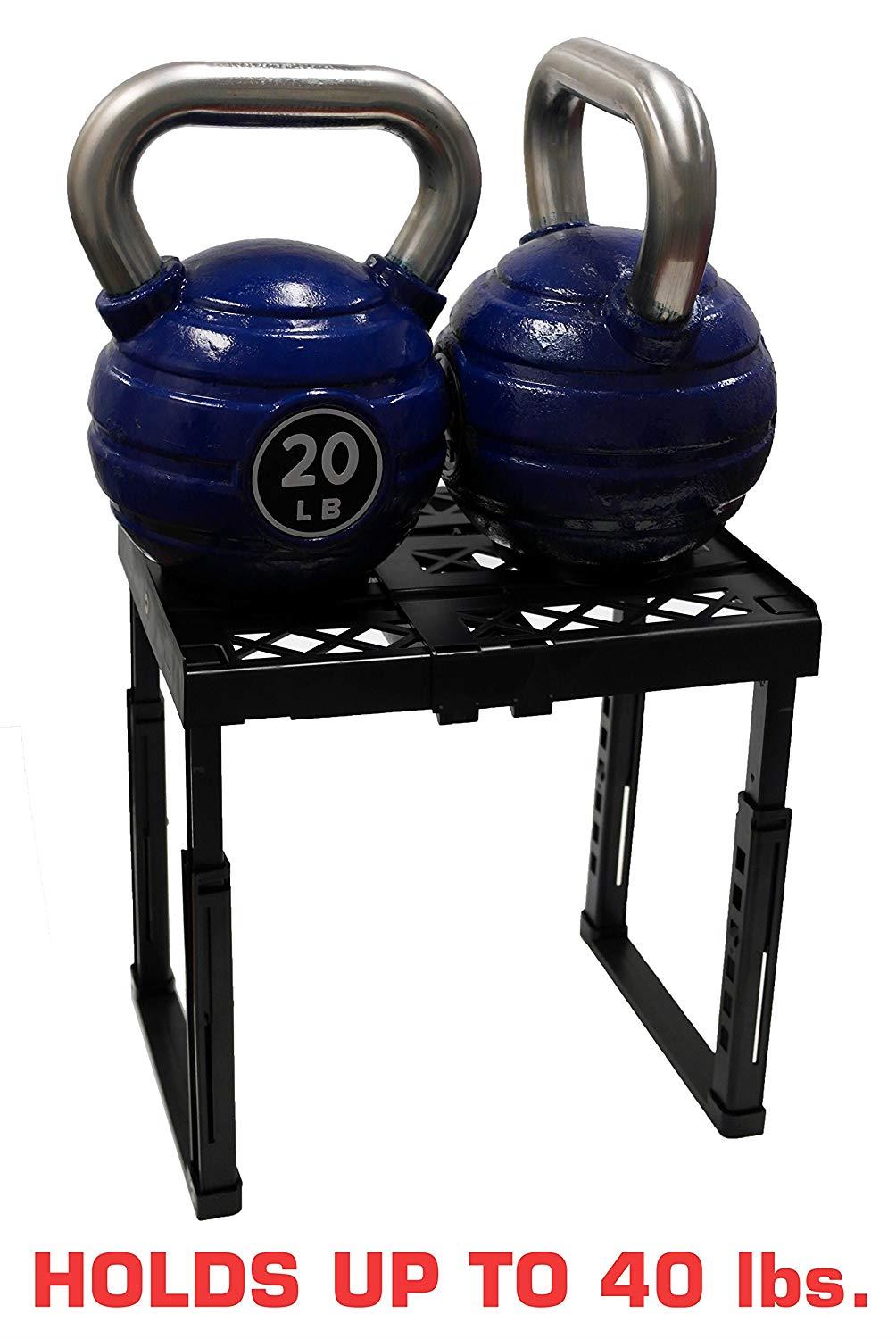 Tools for School Locker Shelf. Adjustable Height 9 3/4" to 14" and Width 8" to 12 1/2". Stackable and Heavy Duty. Holds 40 lbs. per Shelf (Single, Black)