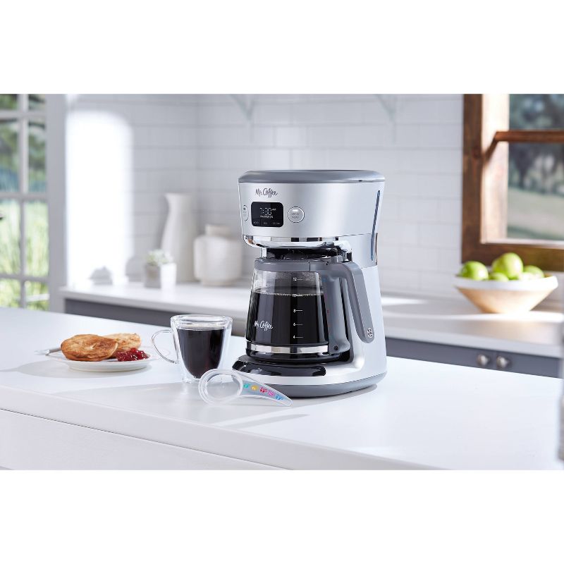 Mr. Coffee Easy-Measure 12-Cup Programmable Coffee Maker – Silver