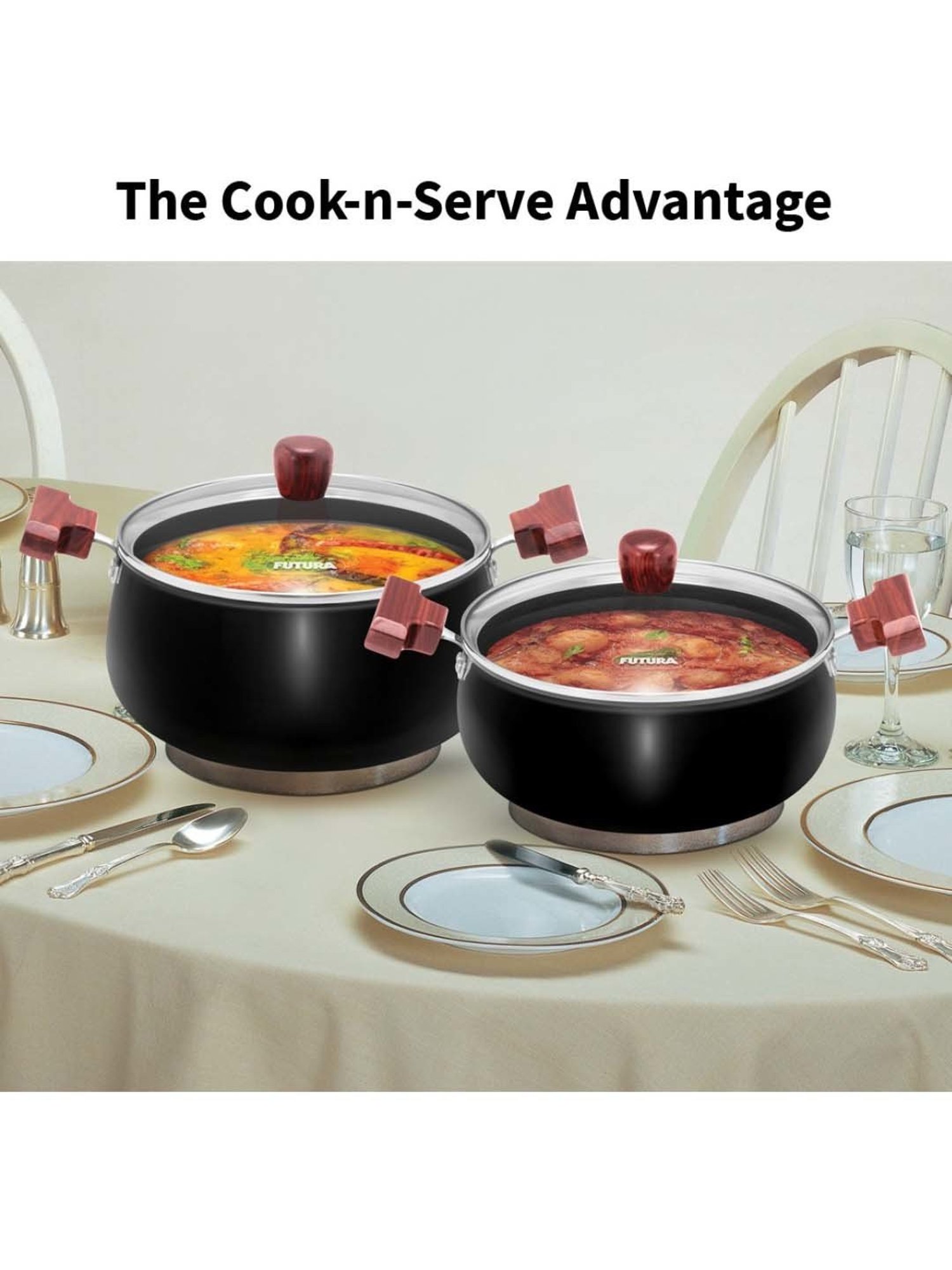 Hawkins Silver & Transparent Stainless Steel 19 cm Gas Compatible Handi With Lid (2 L) - Set of 1