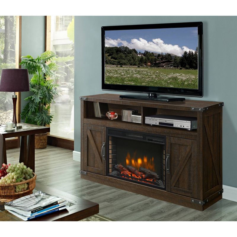 50" Aberfoyle Media Electric Fireplace Rustic Brown - Muskoka