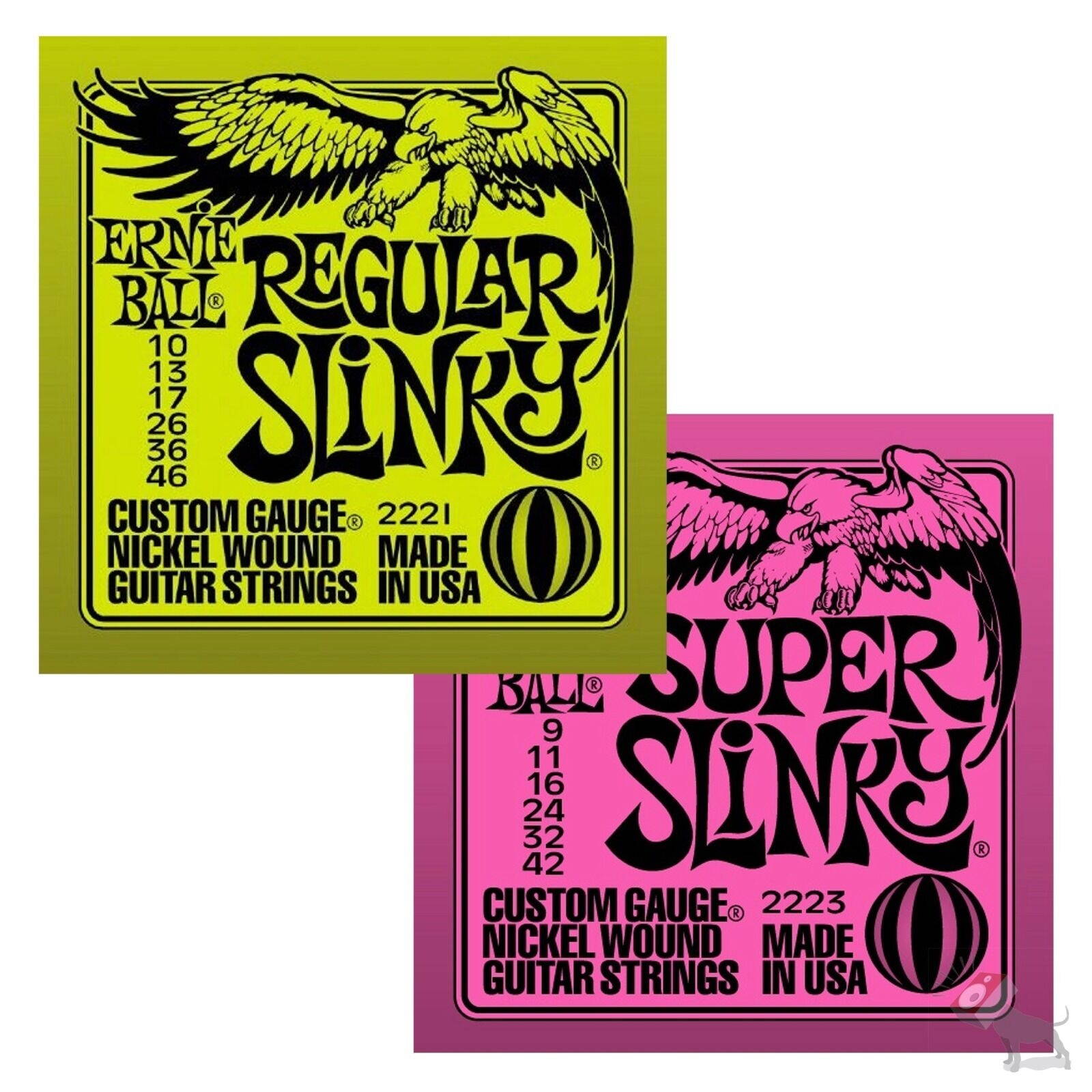 Guitar Strings Combo 25 Sets pack Ernie Ball 2221 Regular & 2223 Super Slinky