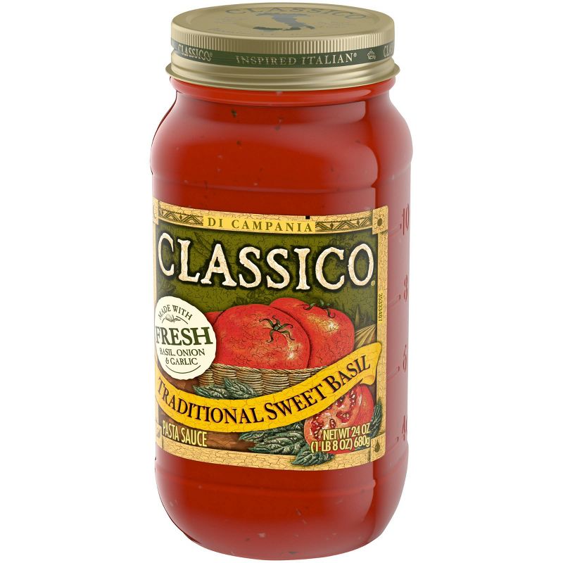 Classico Traditional Sweet Basil Pasta Sauce 24oz