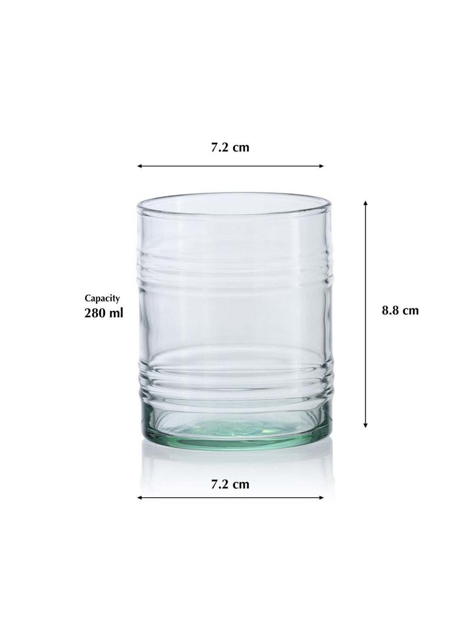 Pasabahce Green Tincan Eco Friendly Water Glasses (0.28 L) - Set of 4