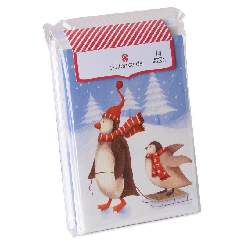 Carlton Cards 14ct Penguins Boxed Cards