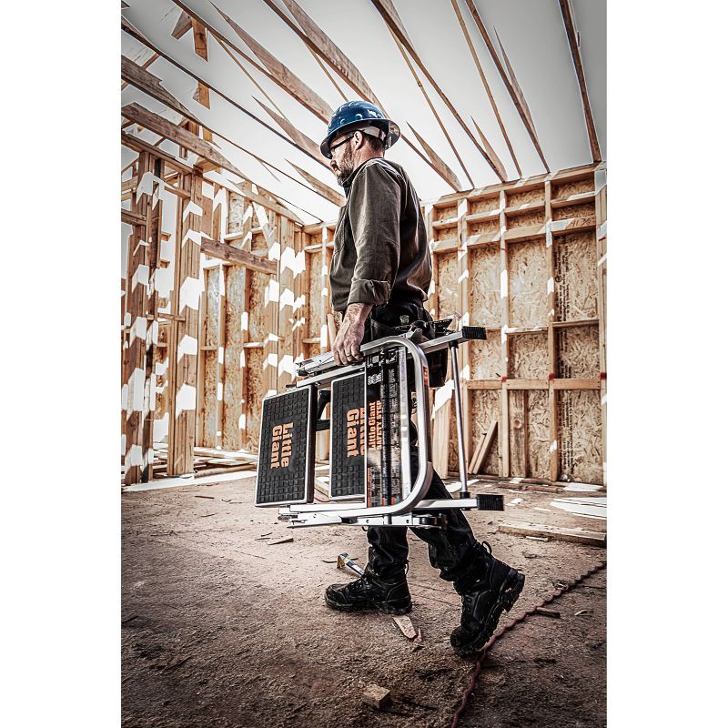 Little Giant Ladder Systems 2-step ANSI Type IA- 300 lb Aluminum Stepstool with handrail Gray