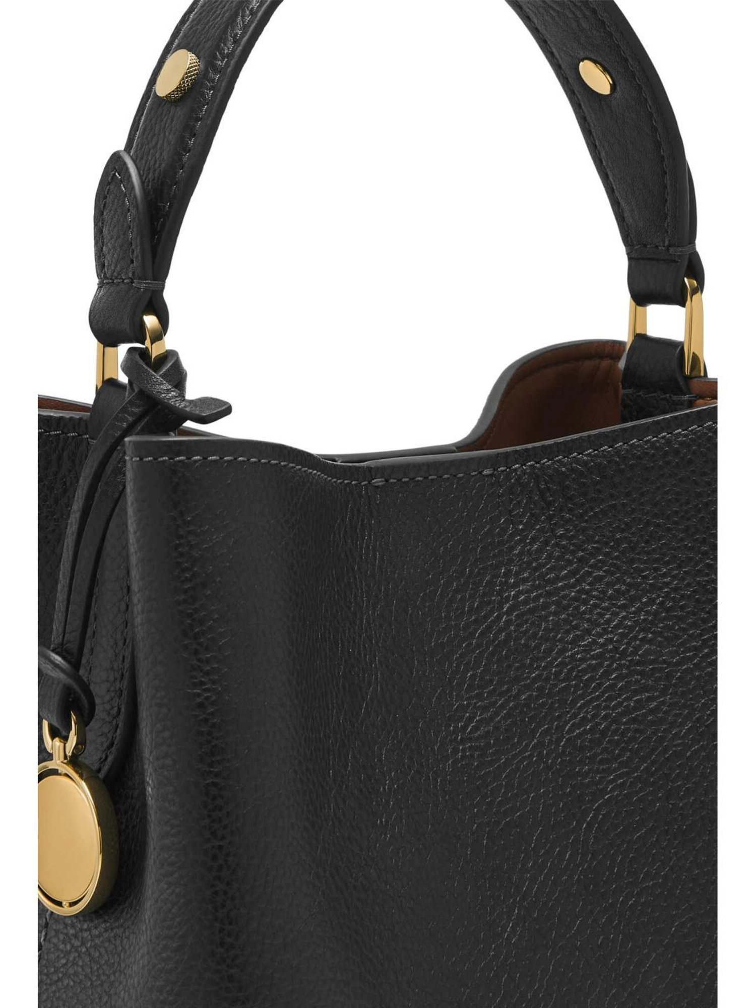 Fossil Black Solid Hobo Handbag